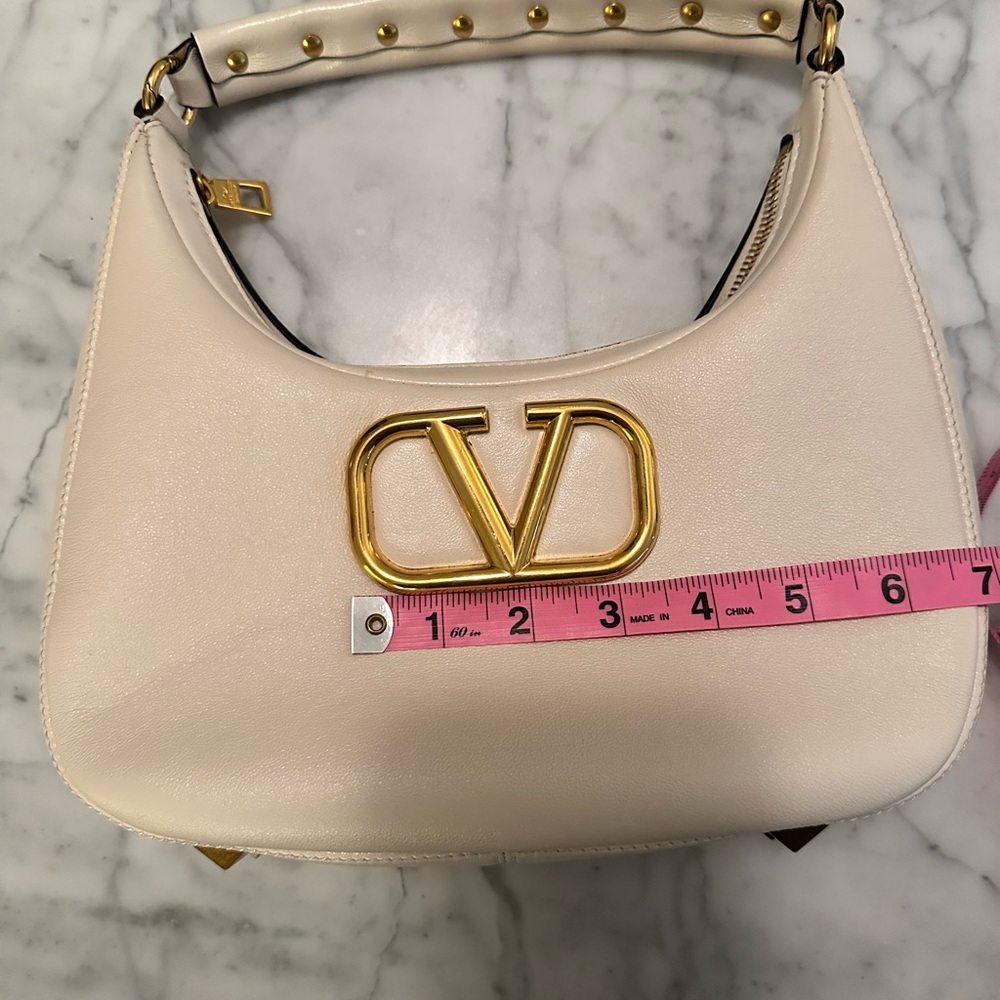 Valentino Cream Leather Women's Bag - Picture 14 of 14